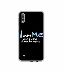 Amazon Brand - Solimo Designer Quotes UV Printed Soft Back Case Mobile Cover for Samsung Galaxy M10