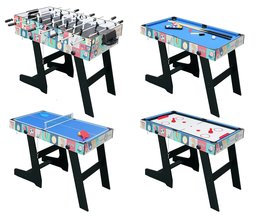 UMI 4 in 1 Children Combo Game Table Hockey Pool Table Table Tennis Table Foosball Table