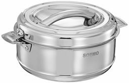 Amazon Brand - Solimo Aura Insulated Stainless Steel Serving Casserole with Lid (1.5L)