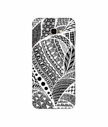 Amazon Brand - Solimo Designer Random White Pattern 3D Printed Hard Back Case Mobile Cover for Samsung Galaxy J4 Plus