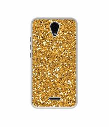 Amazon Brand - Solimo Designer Golden Sparkle UV Printed Soft Back Case Mobile Cover for Micromax Yu Yunique 2