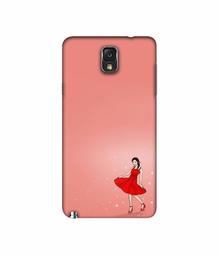 Amazon Brand - Solimo Designer Red Dress Lady 3D Printed Hard Back Case Mobile Cover for Samsung Galaxy Note 3 N9000