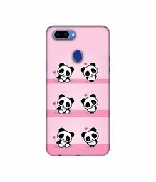 Amazon Brand - Solimo Designer Panda Pattern 3D Printed Hard Back Case Mobile Cover for Oppo A5