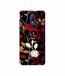 Amazon Brand - Solimo Designer Flower Bunch Pain On Cloth 3D Printed Hard Back Case Mobile Cover for Nokia 5.1