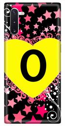 Amazon Brand - Solimo Designer Heart Pattern Alphabet-O 3D Printed Hard Back Case Mobile Cover for Samsung Galaxy Note 10