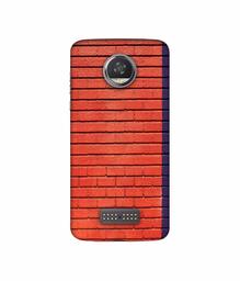 Amazon Brand - Solimo Designer Red and Purple Brick 3D Printed Hard Back Case Mobile Cover for Moto Z2 Play