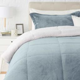 AmazonBasics Ultra-Soft Micromink Sherpa Comforter Bed Set