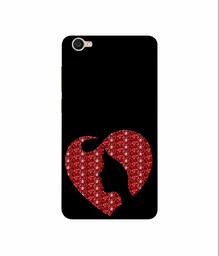 Amazon Brand - Solimo Designer Heart Shape Lady with Glitter 3D Printed Hard Back Case Mobile Cover for Vivo Y55L