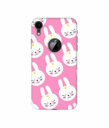 Amazon Brand - Solimo Designer Rabbit Pattern 3D Printed Hard Back Case Mobile Cover for Apple iPhone XR (Logo Cut)