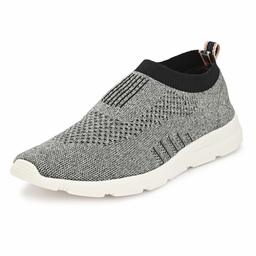 Bourge Men's Pearl-1 Grey and Black Running Shoes-12 UK (46 EU) (13 US) (Vega Pearl-1-12)