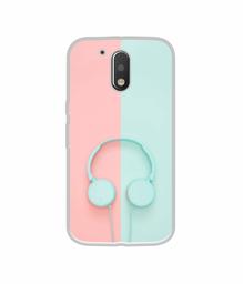 Amazon Brand - Solimo Designer Head Phone UV Printed Soft Back Case Mobile Cover for Motorola Moto G4 Plus