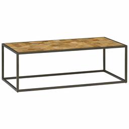 Amazon Brand – Rivet Industrial Coffee Table with Multisquare Wood Design, 47.24