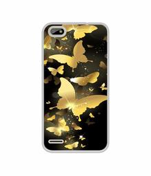 Amazon Brand - Solimo Designer Golden Butterfly Pattern UV Printed Soft Back Case Mobile Cover for Itel A22 Pro