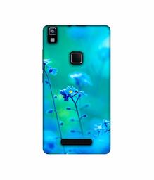 Amazon Brand - Solimo Designer Blue Flower UV Printed Soft Back Case Mobile Cover for Lava Z80