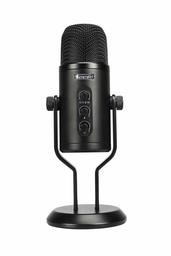 AmazonBasics Professional USB Condenser Microphone with Volume Control and OLED Screen - Black