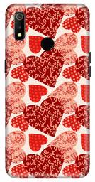 Amazon Brand - Solimo Designer Heart Pattern Design 3D Printed Hard Back Case Mobile Cover for Realme 3 / Realme 3i