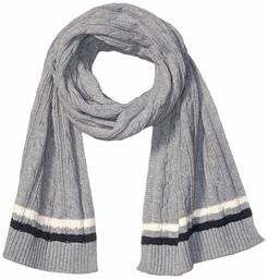 Amazon Brand - Goodthreads Men's Soft Cotton Cable Knit Scarf, Heather Grey, One Size