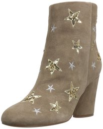 The Fix Amazon Brand Women's Nash Star Sequin Oval Heel Ankle Bootie, Mushroom, 9 B US