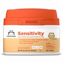 Amazon Brand - Mama Bear Sensitivity Milk-Based Powder Infant Formula with Iron, 22.5 Ounces