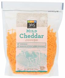 365 EVERYDAY VALUE Shredded Mild Cheddar, 12 OZ