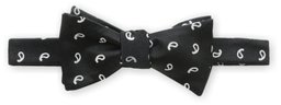 Franklin Tailored Men's Formal Bow Tie, Black