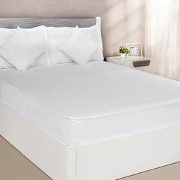 Amazon Brand - Solimo Waterproof Mattress Protector Queen Size (White, 60X78 Inches)