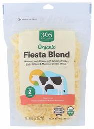 365 by Whole Foods Market, Organic Cheese Shreds, Fiesta Blend, 8 Ounce