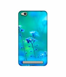 Amazon Brand - Solimo Designer Blue Flower UV Printed Soft Back Case Mobile Cover for Mi Redmi 5A