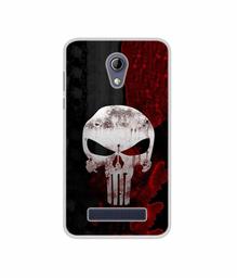 Amazon Brand - Solimo Designer Punisher Skull UV Printed Soft Back Case Mobile Cover for Micromax Bharat 2 Plus