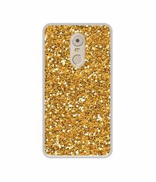 Amazon Brand - Solimo Designer Golden Sparkle UV Printed Soft Back Case Mobile Cover for Lenovo K6 Note