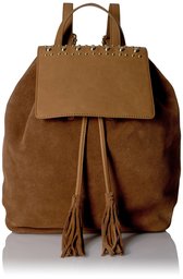 Amazon Brand - The Fix Avery Studded Top Flap Suede Backpack