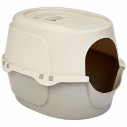 AmazonBasics No-Mess Hooded Cat Litter Box, 20 x 17 x 26 Inches, No Door