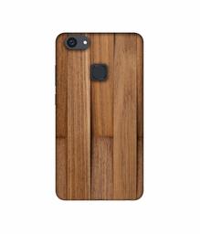 Amazon Brand - Solimo Designer Wooden Art UV Printed Soft Back Case Mobile Cover for Vivo V7 Plus