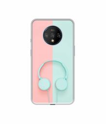 Amazon Brand - Solimo Designer Head Phone UV Printed Soft Back Case Mobile Cover for OnePlus 7T