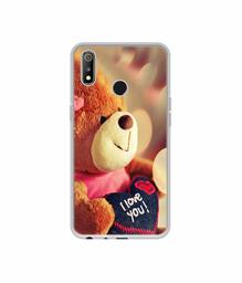 Amazon Brand - Solimo Designer Teddy Bear UV Printed Soft Back Case Mobile Cover for Realme 3 / Realme 3i