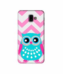 Amazon Brand - Solimo Designer Sky Blue Owl 3D Printed Hard Back Case Mobile Cover for Samsung Galaxy J6 Plus