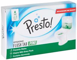 Amazon Brand - Presto! Hygienic Flush Tabs, Pine - 50 g (Pack of 6)