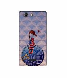 Amazon Brand - Solimo Designer Lady Vector Patternn 3D Printed Hard Back Case Mobile Cover for Micromax Canvas Nitro 2 E311