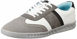 Amazon Brand - Inkast Denim Co. Men's White/Grey PU Sneakers-10 UK (44 EU) (11 US) (AZ-IK-031)