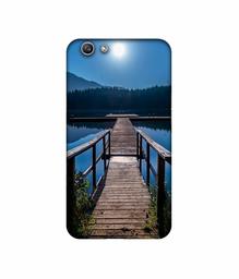 Amazon Brand - Solimo Designer Wooden Beach UV Printed Soft Back Case Mobile Cover for Oppo F1S