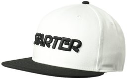 Starter - Gorra Plana para Hombre Star-FIT Exclusiva de Amazon, Blanco, Large/X-Large