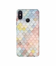 Amazon Brand - Solimo Designer Small Squre Texture 3D Printed Hard Back Case Mobile Cover for Motorola One Power