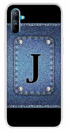 Amazon Brand - Solimo Designer Multicolor Button Jeans Alphabet-J Printed Soft Back Case Mobile Cover for Realme C3