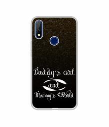 Amazon Brand - Solimo Designer Daddy's Girl and Mummy World UV Printed Soft Back Case Mobile Cover for Gionee F9 Plus