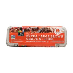 365 Everyday Value, Cage-Free Non-GMO Extra Large Brown Grade A Eggs, 12 ct