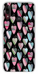 Amazon Brand - Solimo Designer Multicolor Heart Art Vectors Black Pattern Design Printed Soft Back Case Mobile Cover for Motorola Moto E6s / Motorola Moto E6 Plus