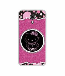 Amazon Brand - Solimo Designer Kitty with Glitter UV Printed Soft Back Case Mobile Cover for Micromax Yu Yureka Black