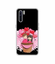 Amazon Brand - Solimo Designer Boy and Girl UV Printed Soft Back Case Mobile Cover for Oppo F15