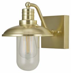 Amazon Brand – Stone & Beam Industrial Wall Sconce Light with Clear Glass Shade, 9.5