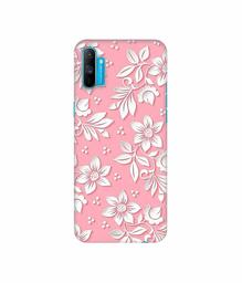 Amazon Brand - Solimo Designer White Flower Pattern 3D Printed Hard Back Case Mobile Cover for Realme C3